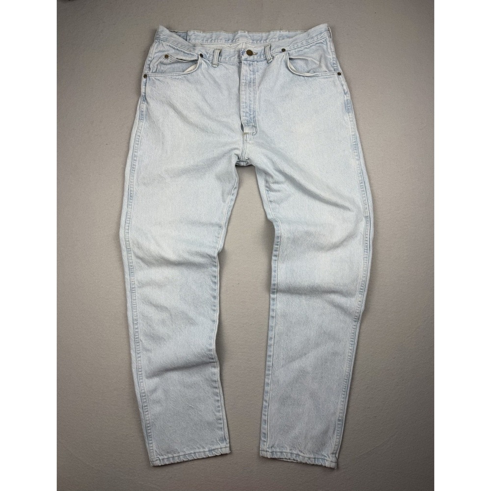 Vintage Wrangler Authentic Jeans Mens 38x34 Regular Fit Denim Pants Made In USA